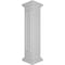 Ekena Millwork 10"W x 48"H Straight Newel Post with Panel, Peaked Capital & Base Trim (Installation kit included) NWL10X48SPP0B0 - alternate 6